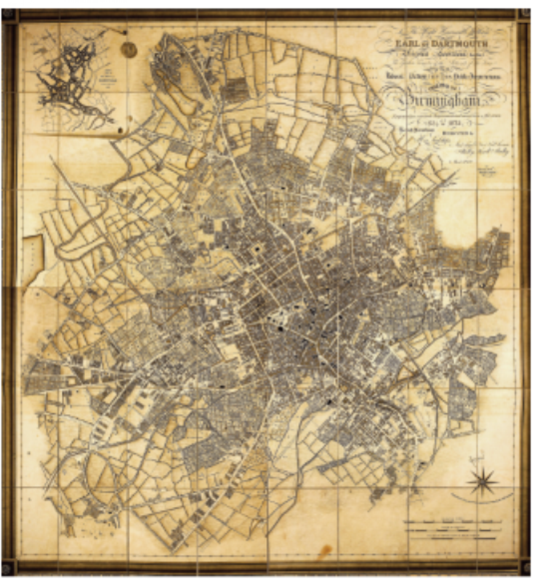 18th Century Birmingham City Map